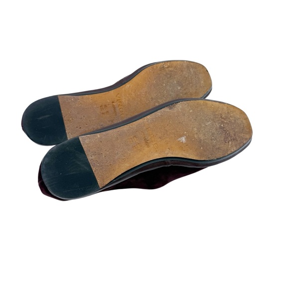 Vince Paz Suede Slip On Loafer flats Burgundy Size 8 - Picture 6 of 6